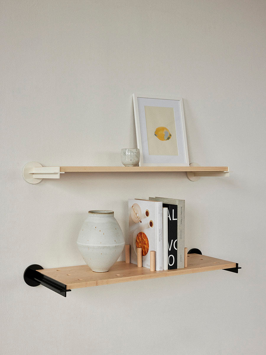 Plus Shelves Bone + Graphite / Maple - GOUX Studio New York