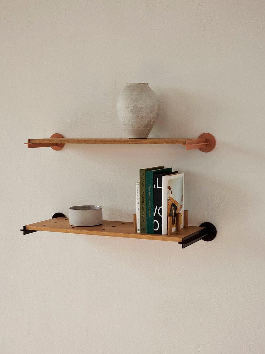 Plus Shelves Clay + Oxblood / White Oak - GOUX Studio New York